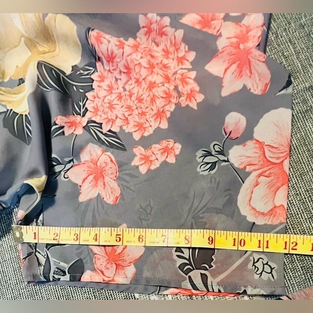 Women’s Beach Cover Dress Cover Floral sheer kimono open front Medium - Picture 5 of 8